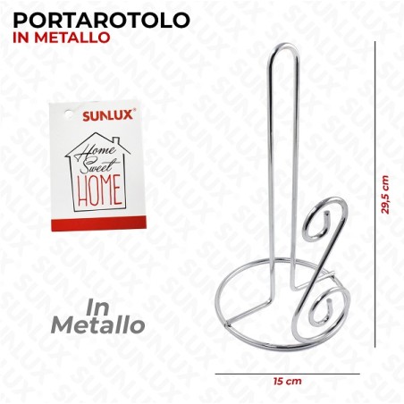 PORTAROTOLO IN METALLO 15X29,5CM