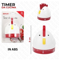 SUNLUX TIMER DA CUCINA GALLINA 8CM