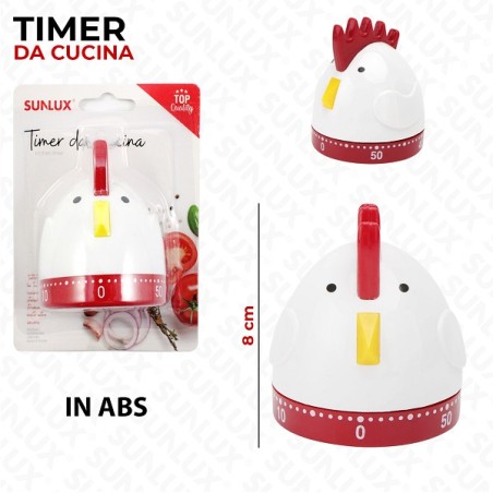 SUNLUX TIMER DA CUCINA GALLINA 8CM