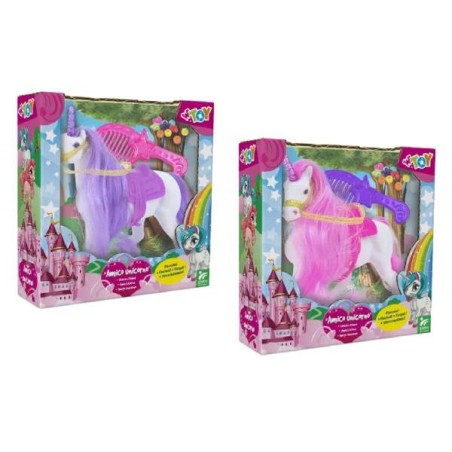 CAVALLO AMICO UNICORNO FLOCCATO 12CM