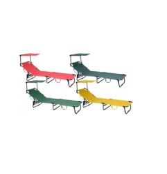 LETTINO METALLO CON PARASOLE 188X55X24CM