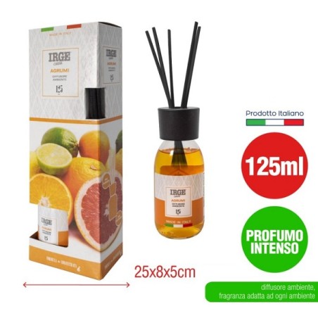 DIFFUSORE IRGE AMBIENTE BASTONCINI AGRUMI 125ML