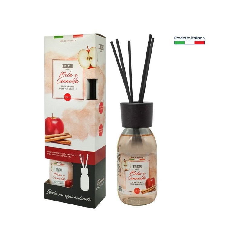 DIFFUSORE IRGE AMBIENTE BASTONCINI MELA/CAN. 125ML
