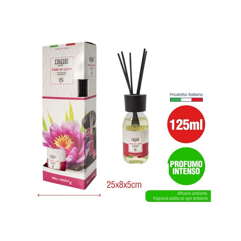 DIFFUSORE IRGE AMBIENTE BASTONCINI F.LOTO 125ML