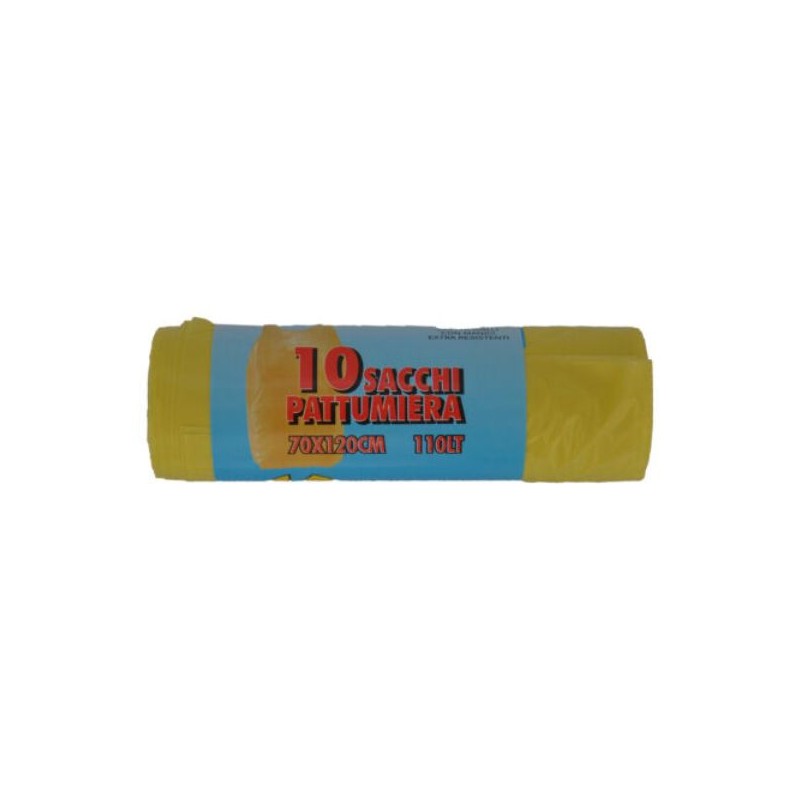 ROTOLI HDPE 70X120CM MANICO A CANOTTIERA RT 10PZ GIALLO