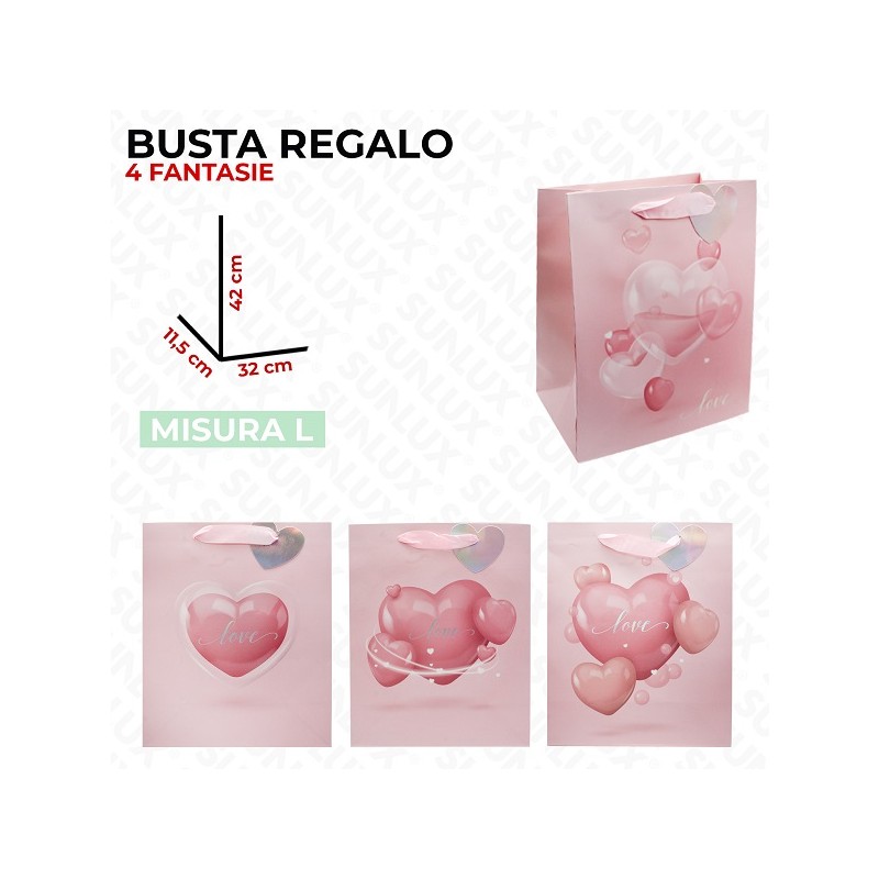 SUNLUX BUSTA REGALO LOVE 32X42X11.5CM
