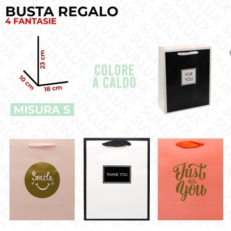 SUNLUX BUSTA REGALO COLORE A  CALDO ASS. S 18