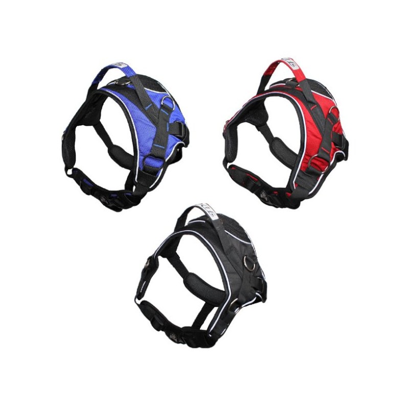 DOG HARNESS L L64 84CM  RED BLUE BLACK