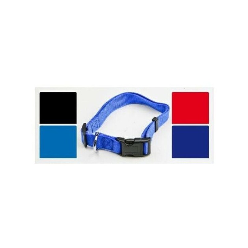 DOG COLLAR W1 5 L35CM RED BLUE BLACK PUR