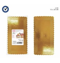 DC CASA SOTTOCARTA RETTANG. ORO 13X30CM 2PZ