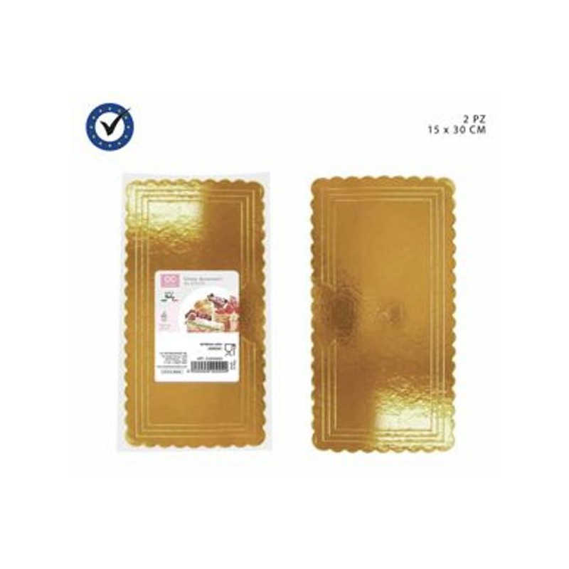 DC CASA SOTTOCARTA RETTANG. ORO 13X30CM 2PZ