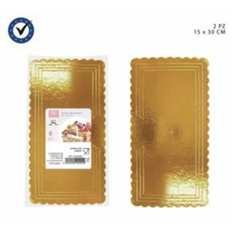 DC CASA SOTTOCARTA RETTANG. ORO 13X30CM 2PZ