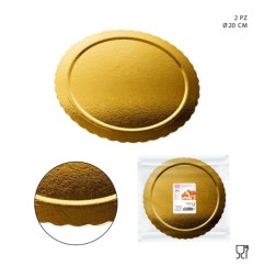 DC CASA SOTTOTORTA ROTONDO ORO 20CM 2PZ