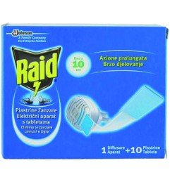 RAID 12 PIASTRINE ANTIZANZARE +1 FORNETTO