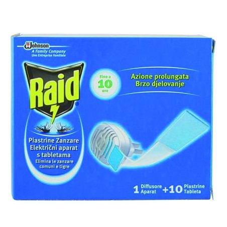 RAID 12 PIASTRINE ANTIZANZARE +1 FORNETTO