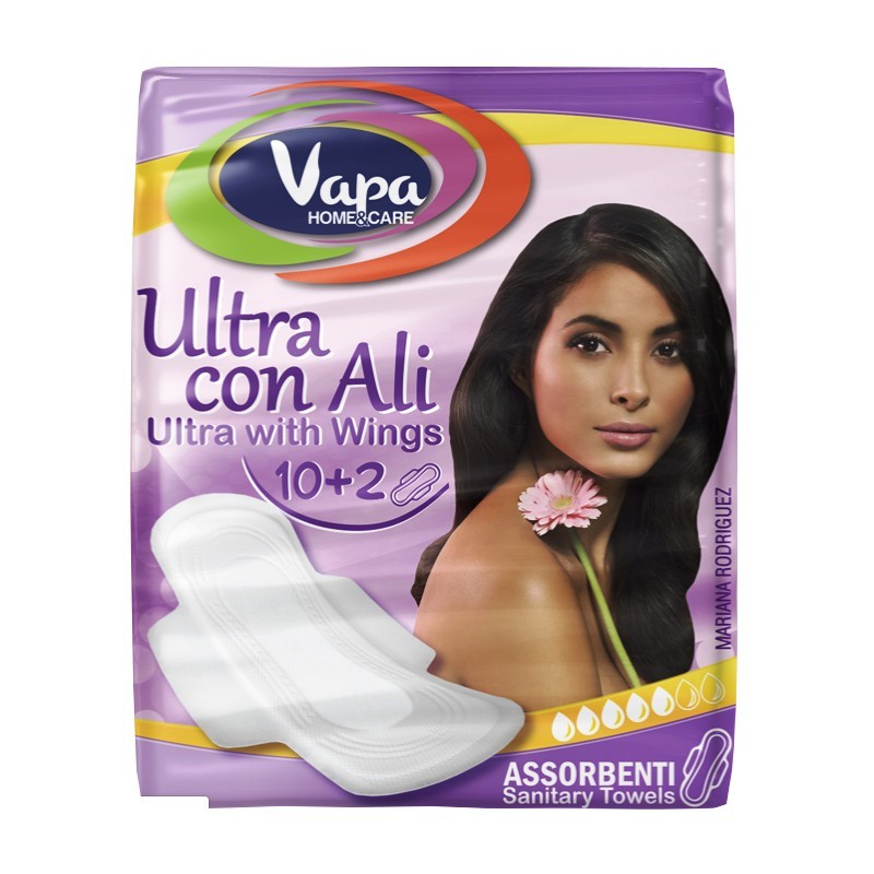 VAPA ASSORBENTI ULTRA CON ALI 10+2