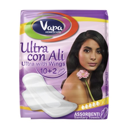 VAPA ASSORBENTI ULTRA CON ALI 10+2