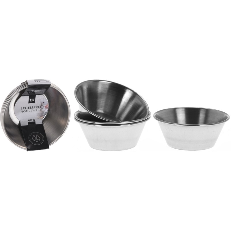 COPPETTA SALSE INOX 4PZ 6X2.5 CM