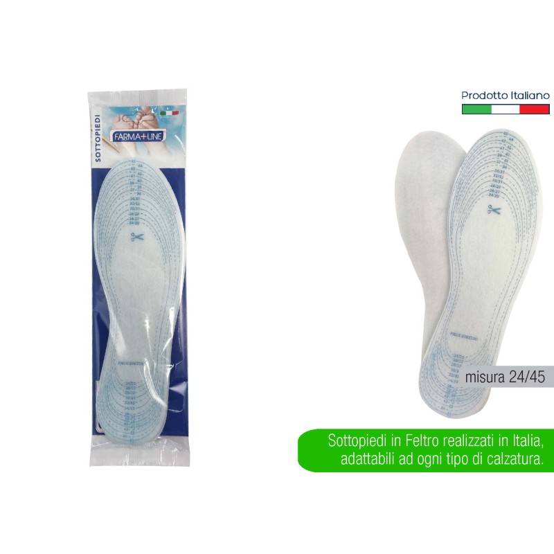 SOLETTA FELTRO FARMA+LINE NR.24-45 BIANCO