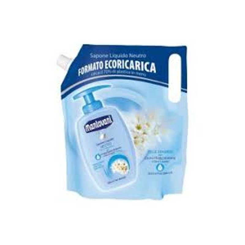 MANTOVANI SAPONE LIQUIDO ECORICARICA 750ML CREMA E TALCO LIQ