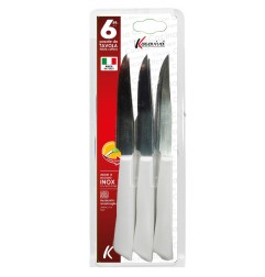 COLTELLI SET6 BISTECCA BIANCO CM.11