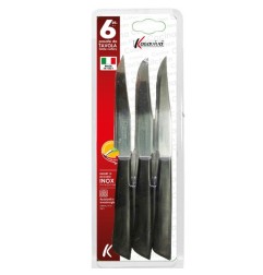 COLTELLI SET6 BISTECCA NERO CM.11