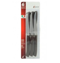 COLTELLI SET6 BISTECCA MARRONE CM.1 1