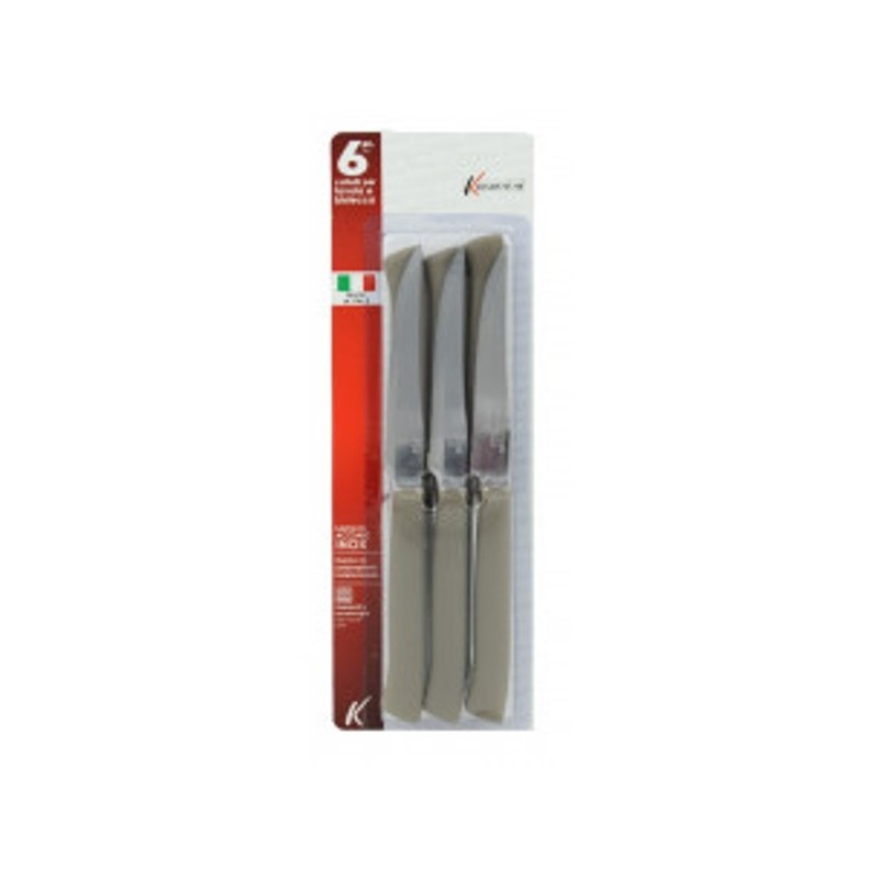COLTELLI SET6 BISTECCA TORTORA CM.1 1