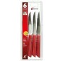 COLTELLI SET6 BISTECCA ROSSO CM.11