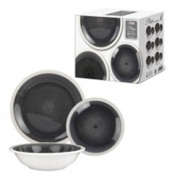 PLAIN SERVIZIO PIATTI 18 PZ NERO