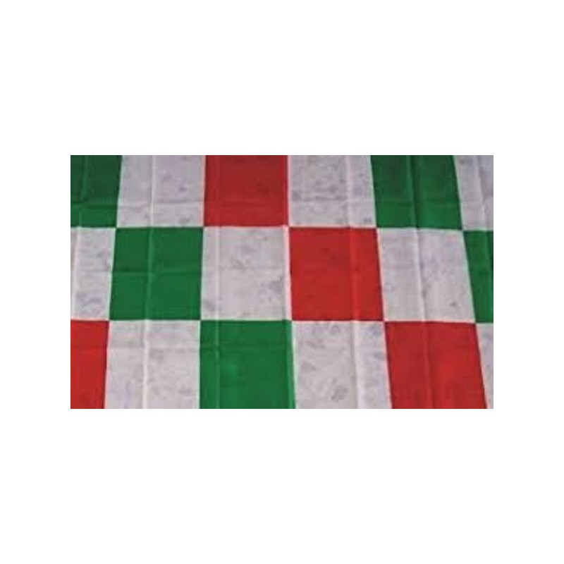 BANDIERA SCACCHI TRICOLORE C/ASTA