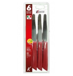 COLTELLI SET6 TAVOLA ROSSO CM.11