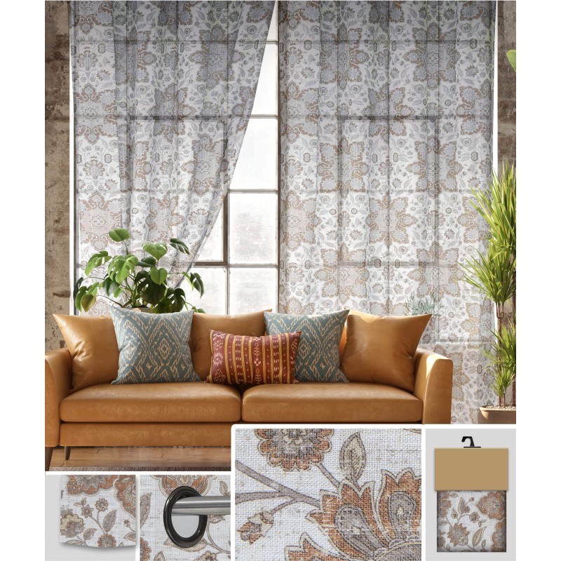 TENDA DIANA BEIGE 140*280CM