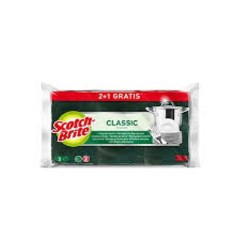 SCOTCH BRITE FIBRA VERDE CLASSIC SPUGNA 3PZ