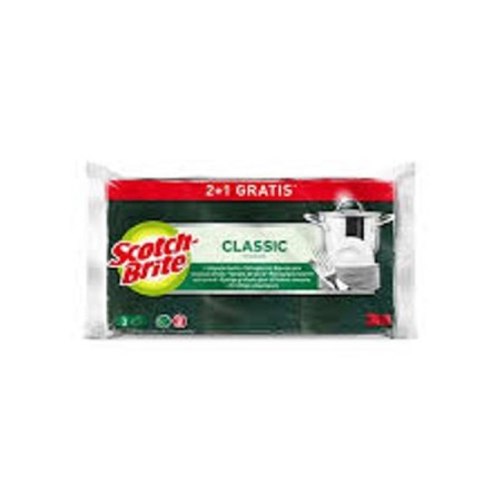 SCOTCH BRITE FIBRA VERDE CLASSIC SPUGNA 3PZ