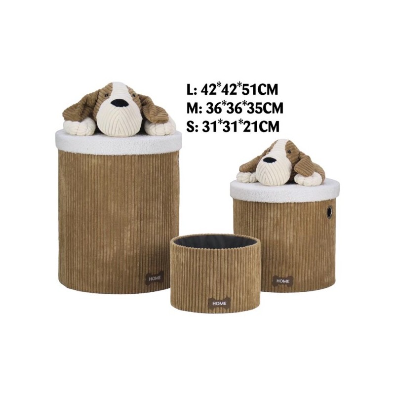 SET 3 CESTE SOFT CAGNOLINO BROWN