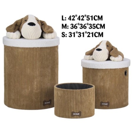 SET 3 CESTE SOFT CAGNOLINO BROWN