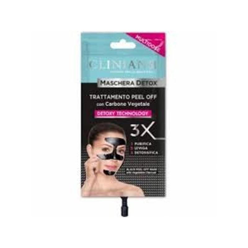 CLINIANS MASCHERA DETOX PEEL OFF NERA CON CARBONE VEGETALE 2