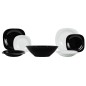 SERVIZIO PIATTI CARINE 19 PZ BIANCO E NERO