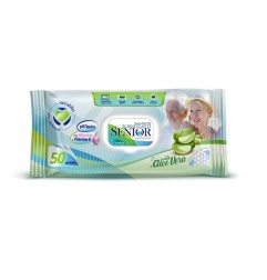 SALVIETTE SENIOR 50PZ CON ALOE VERA IM