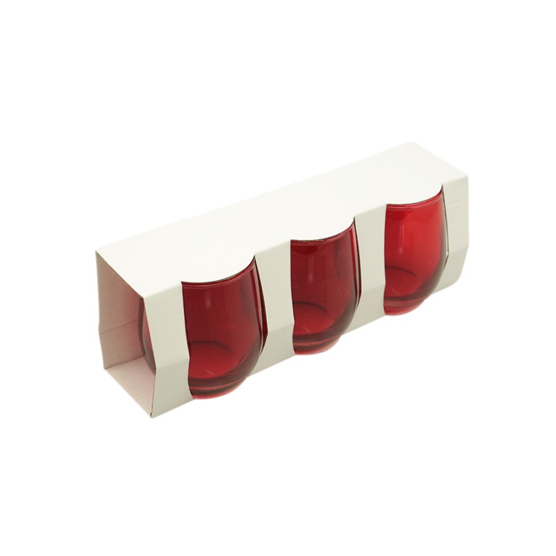 SET 3 BICCHIERI 370ML M.0712 ROSSO