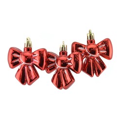 SET 3 APP. FIOCCO 6X4CM M.742 ROSSO/BIA