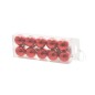 BOX 10 SFERE 4CM LUCIDO/PERLATO ROSSO M9