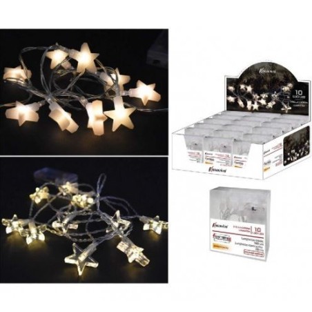 FILO STELLA 10 LED BIANCO A BATTERI A