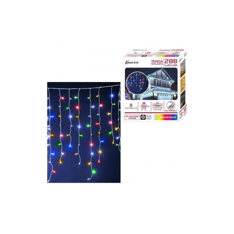 TENDA SFALSATA 288 LED MULTICOLOR