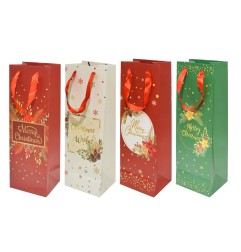 BUSTA CARTA BOTTIGLIA CM.12X36X11 NATALE