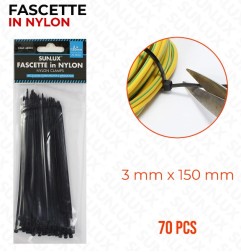 FASCETTA NYLON 150 MM NERO