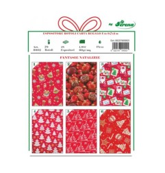 RT. CARTA NATALE 0,7 X 2 M ASS.RED
