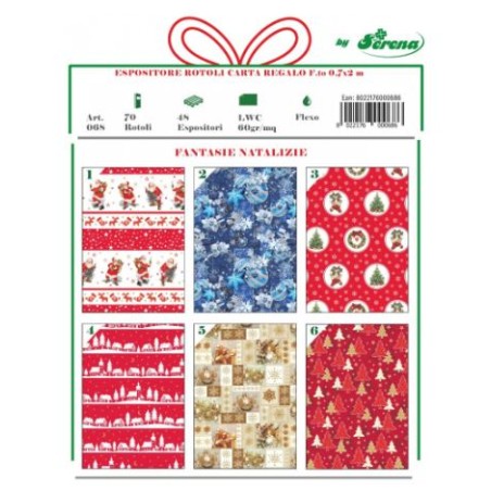 RT. CARTA NATALE 0,7 X 2 M ASS.A