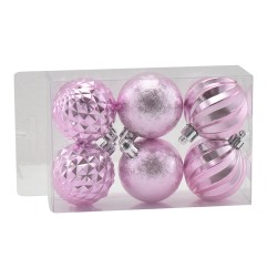 BOX 6 SFERE 5CM DECOR.LUCIDA DEC.38 ROSA